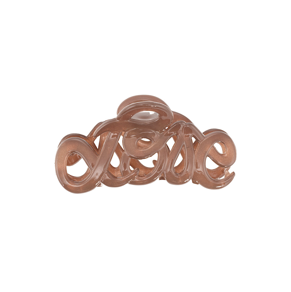 Haarklammer Love aus Acetat | Caramel | Bon Dep | Made in France
