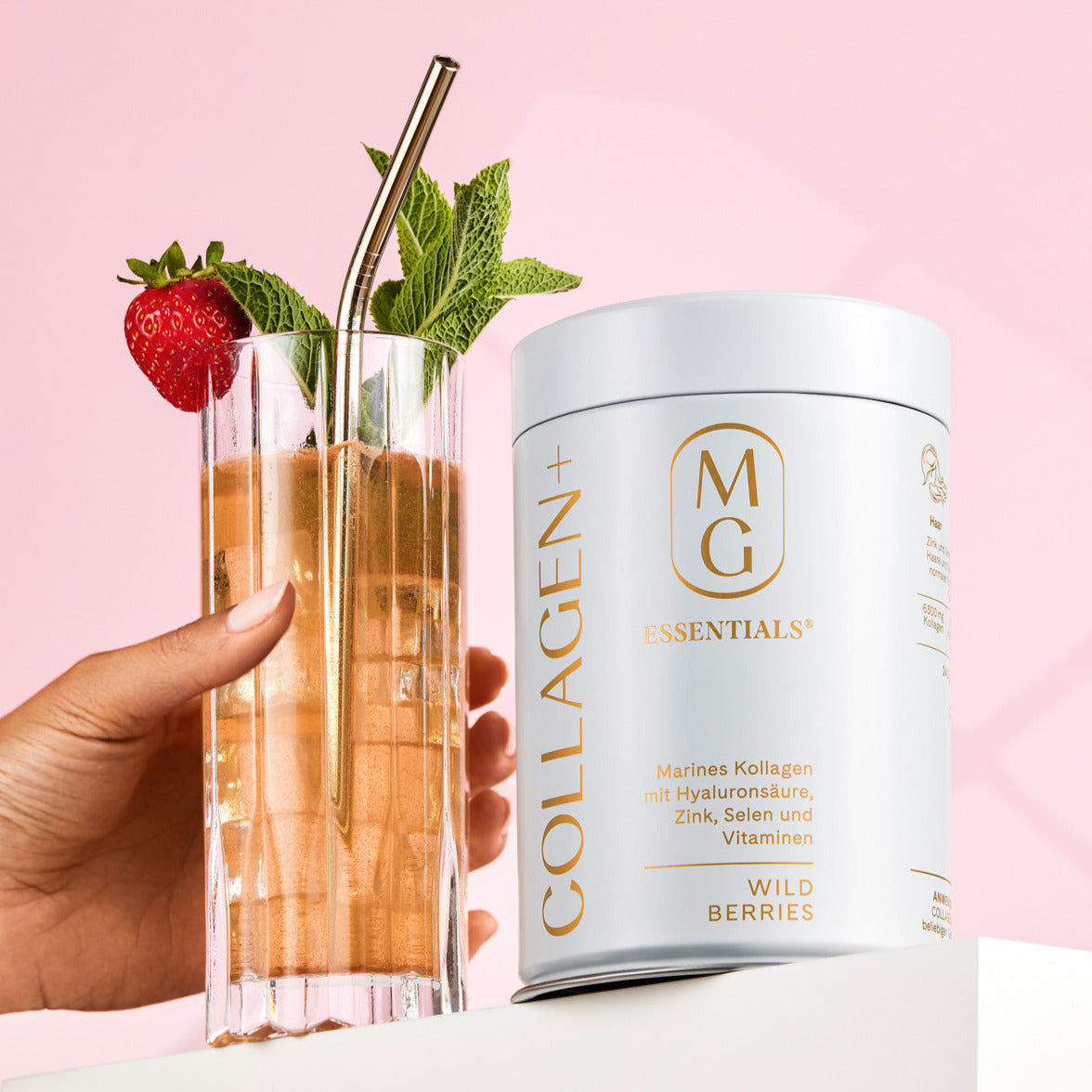 COLLAGEN + | MG Essentials | mit Hyaluronsäure, Vitamin C, Zink, Selen