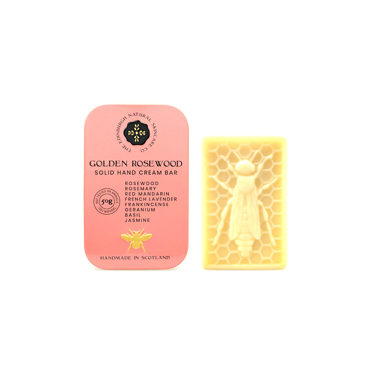 EDINBURGH NATURAL SKINCARE - Feste Handcreme Golden Rosewood | Handmade in Scotland