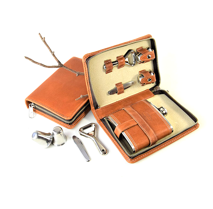 Cocktail-Set aus Alpina Stierleder  | F. Hammann | Handmade in Germany