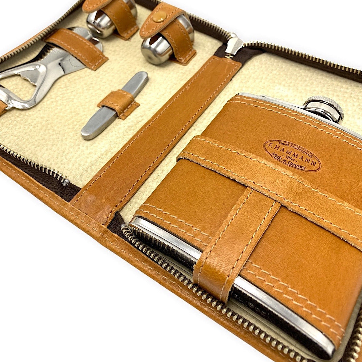 Cocktail-Set aus Alpina Stierleder  | F. Hammann | Handmade in Germany