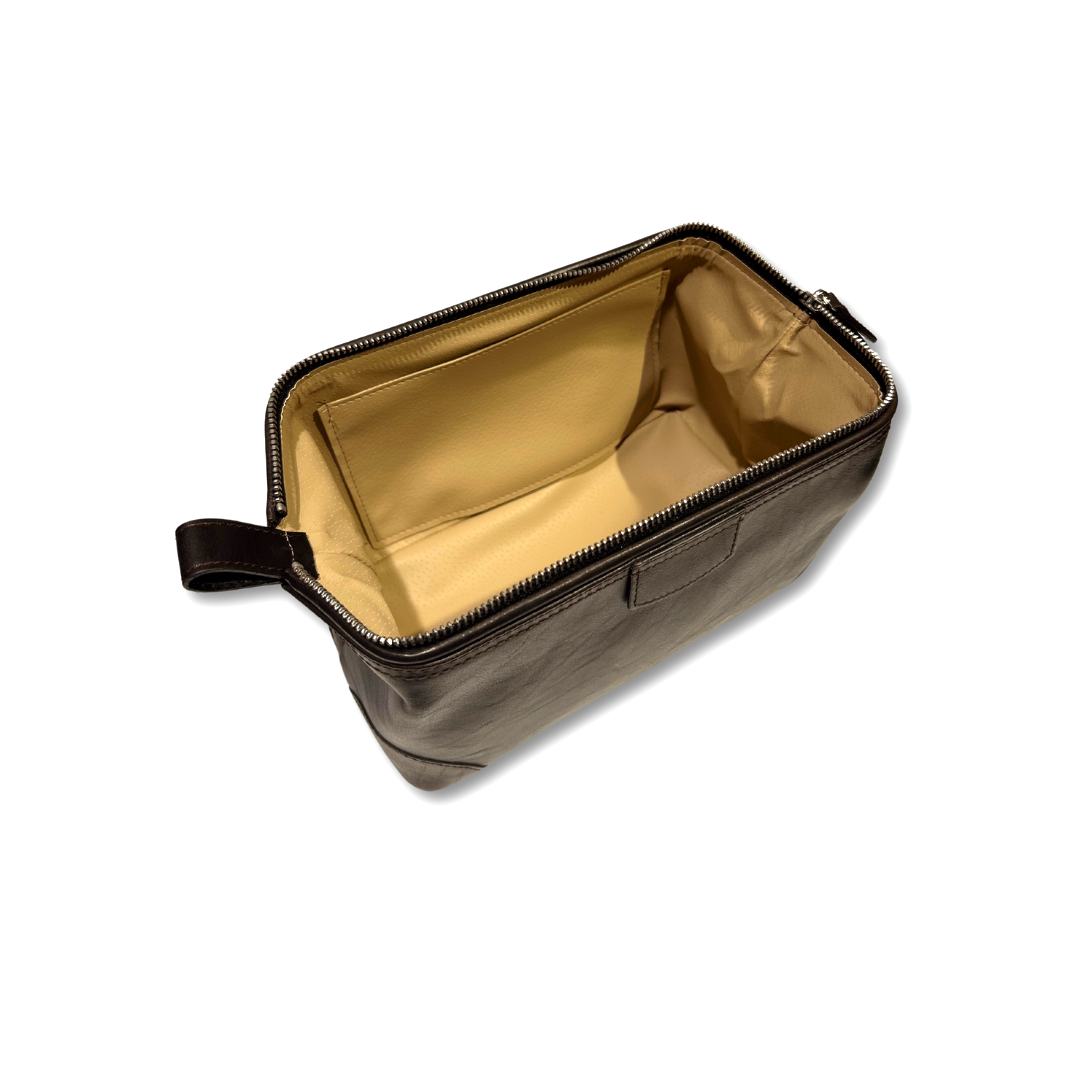 Kulturtasche gross aus Bisonleder | F. Hammann | Handmade in Germany