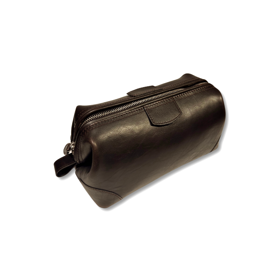 Kulturtasche gross aus Bisonleder | F. Hammann | Handmade in Germany