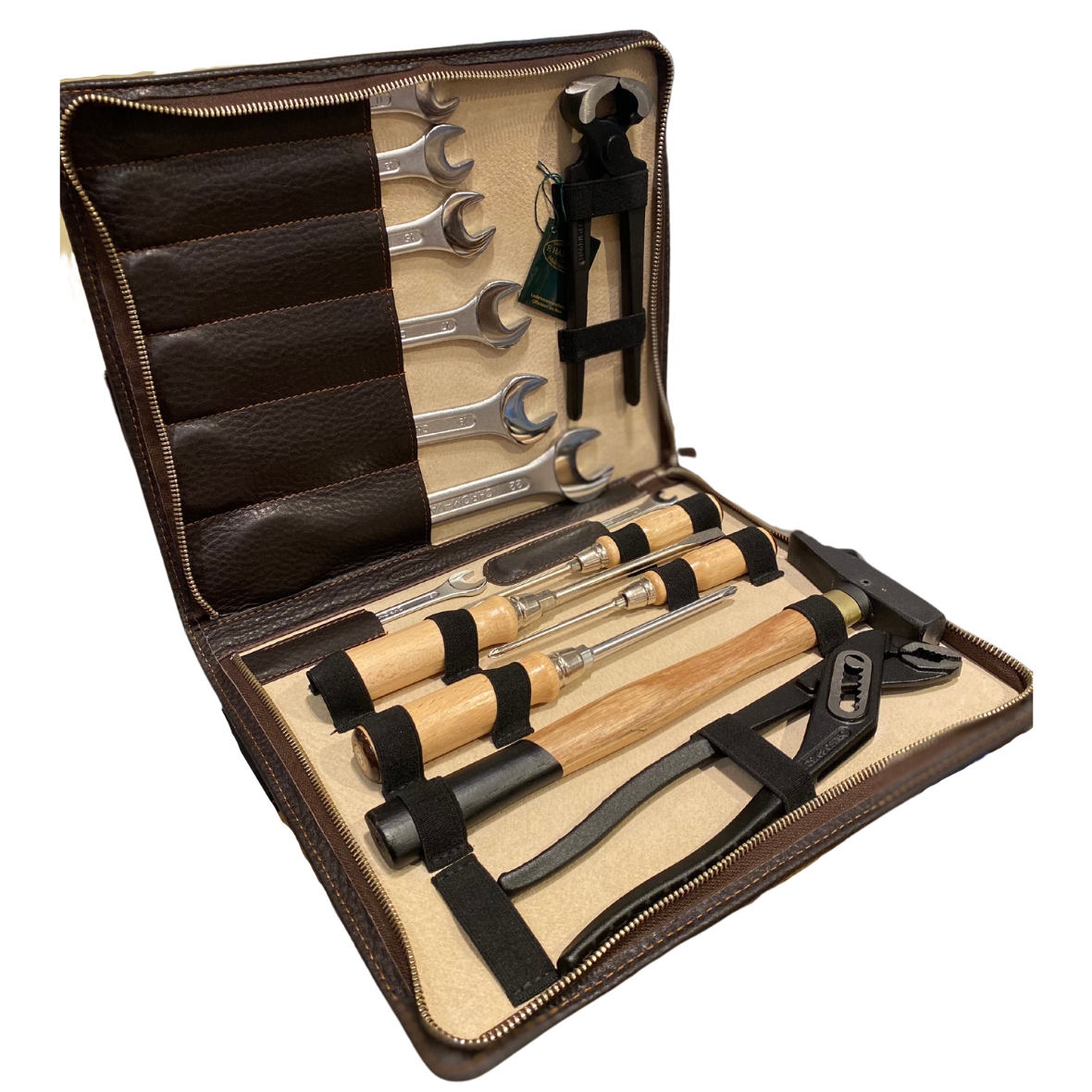Werkzeug-Set in Ledertasche d.braun | F.Hammann | Handmade in Germany