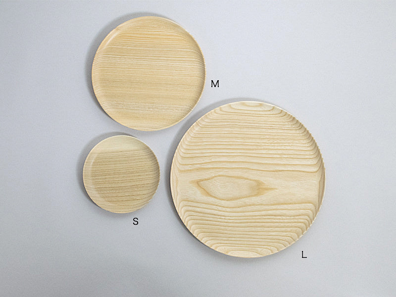 Teller aus Aralienholz naturfarbig Ø180 | HATASHIKKI | Handmade in Japan