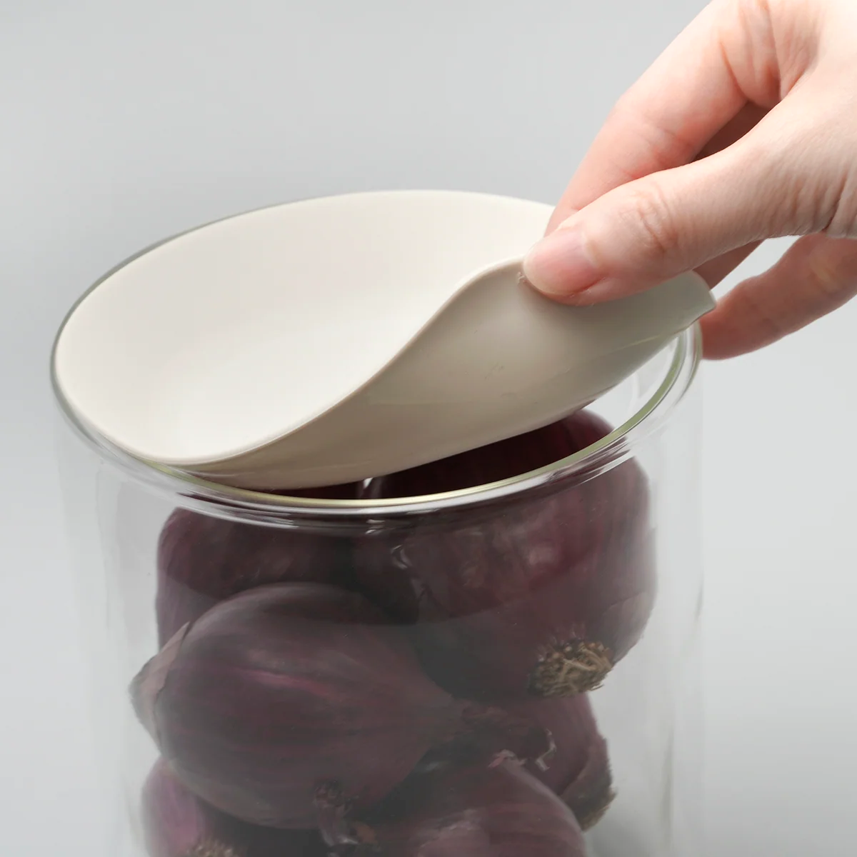 Transparenter HMM Space Jar Vorratsbehälter aus doppelwandigem Glas mit passendem Silikondeckel für Kaffee und Lebensmittel