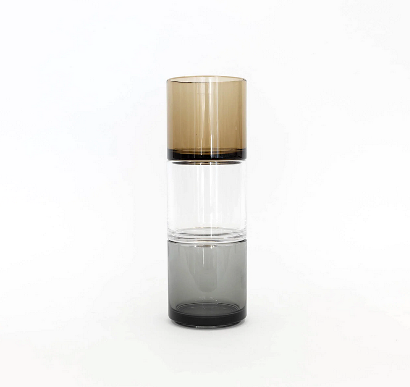 HASAMI PORCELAIN - Trinkglas amber stapelbar | Alltagsikone aus Japan | Made in Japan