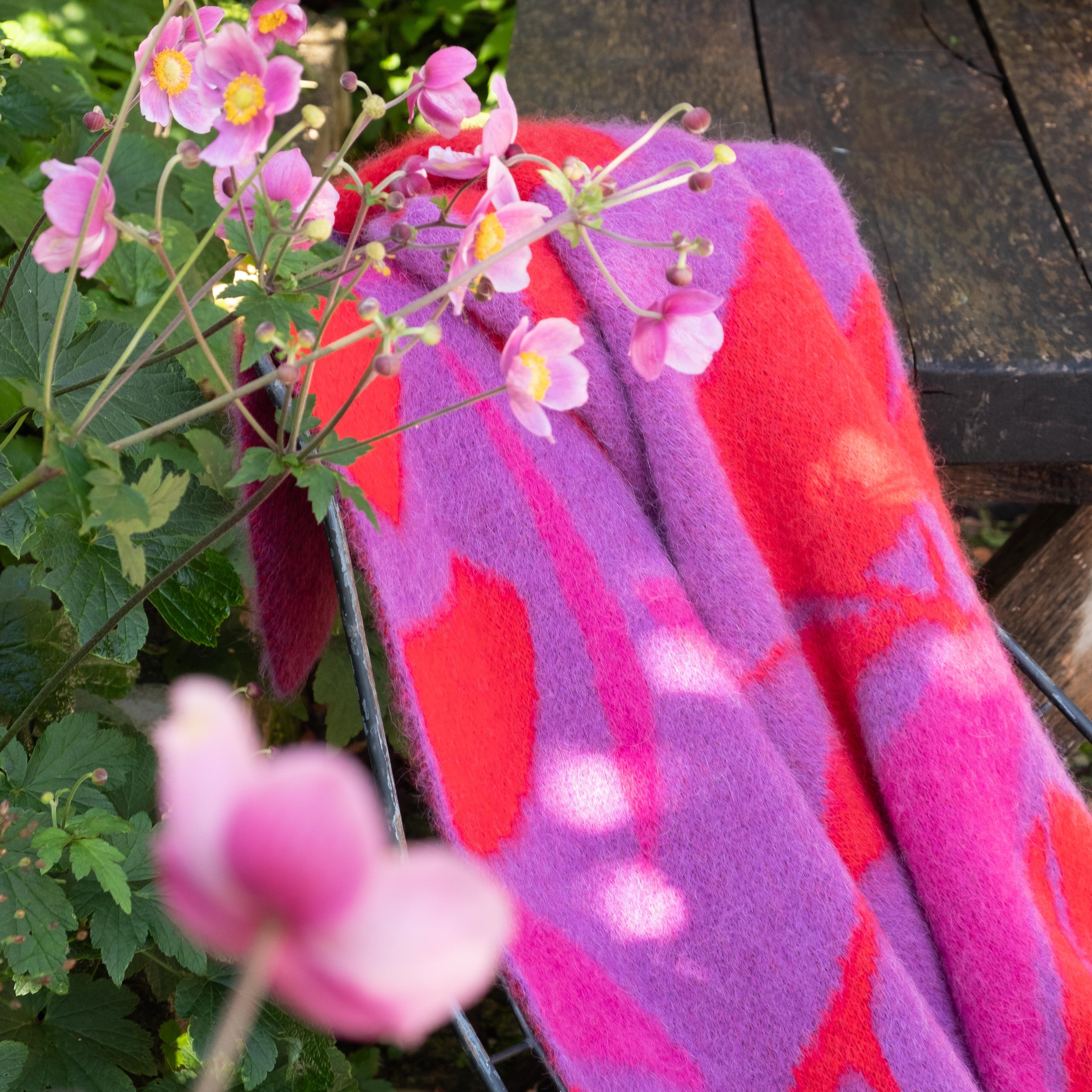 Decke | BLOSSOM PLAID | Lila | 160 x 220cm