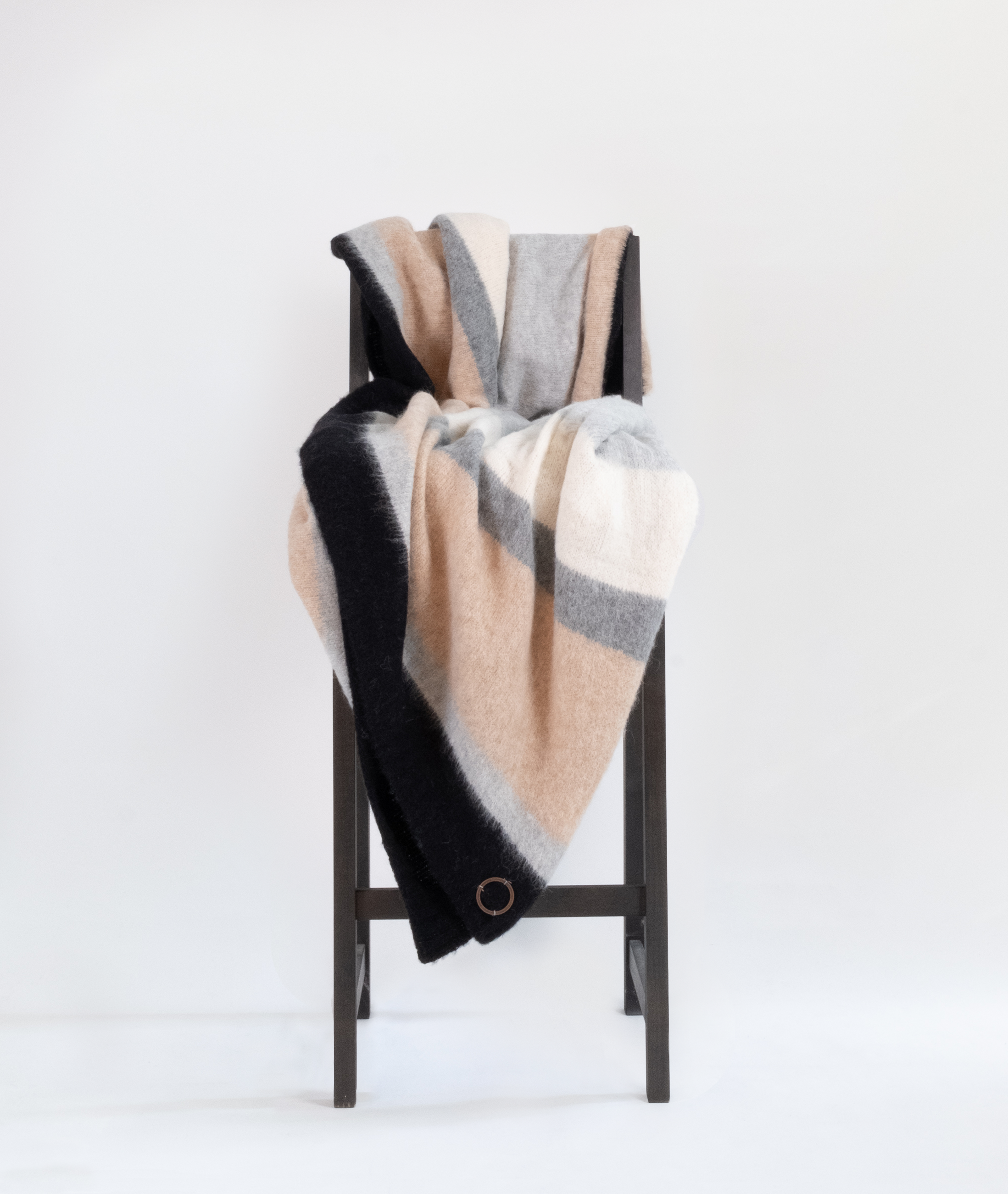 LPJ STUDIOS Recycling Strickdecke Multicolor aus einer Alpaca-Mischung