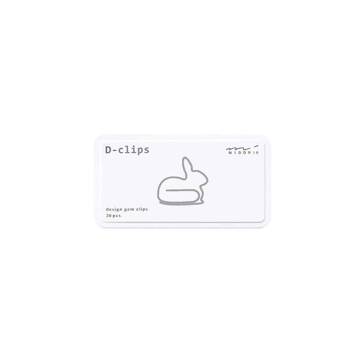 Büroklammer D-clip Rabbit silber | MIDORI | Made in China