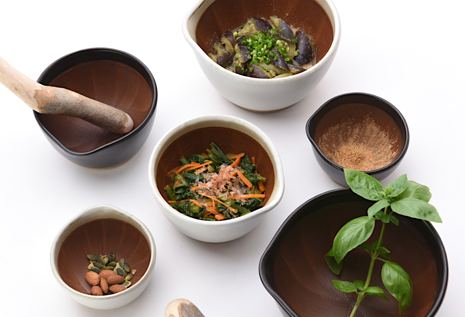 MUJUN - Suribachi Mörser & Magnoliaholz Stössel | Handmade in Japan