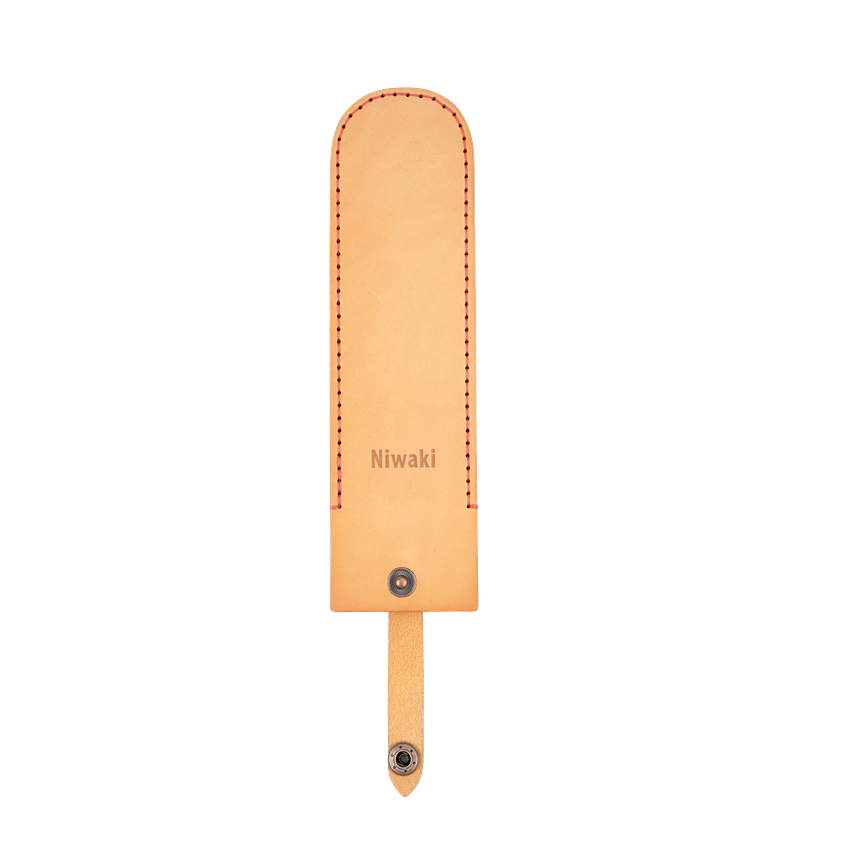 NIWAKI Shear Sheath Long – handvernähte Leder-Schutzhülle für lange Gartenscheren.