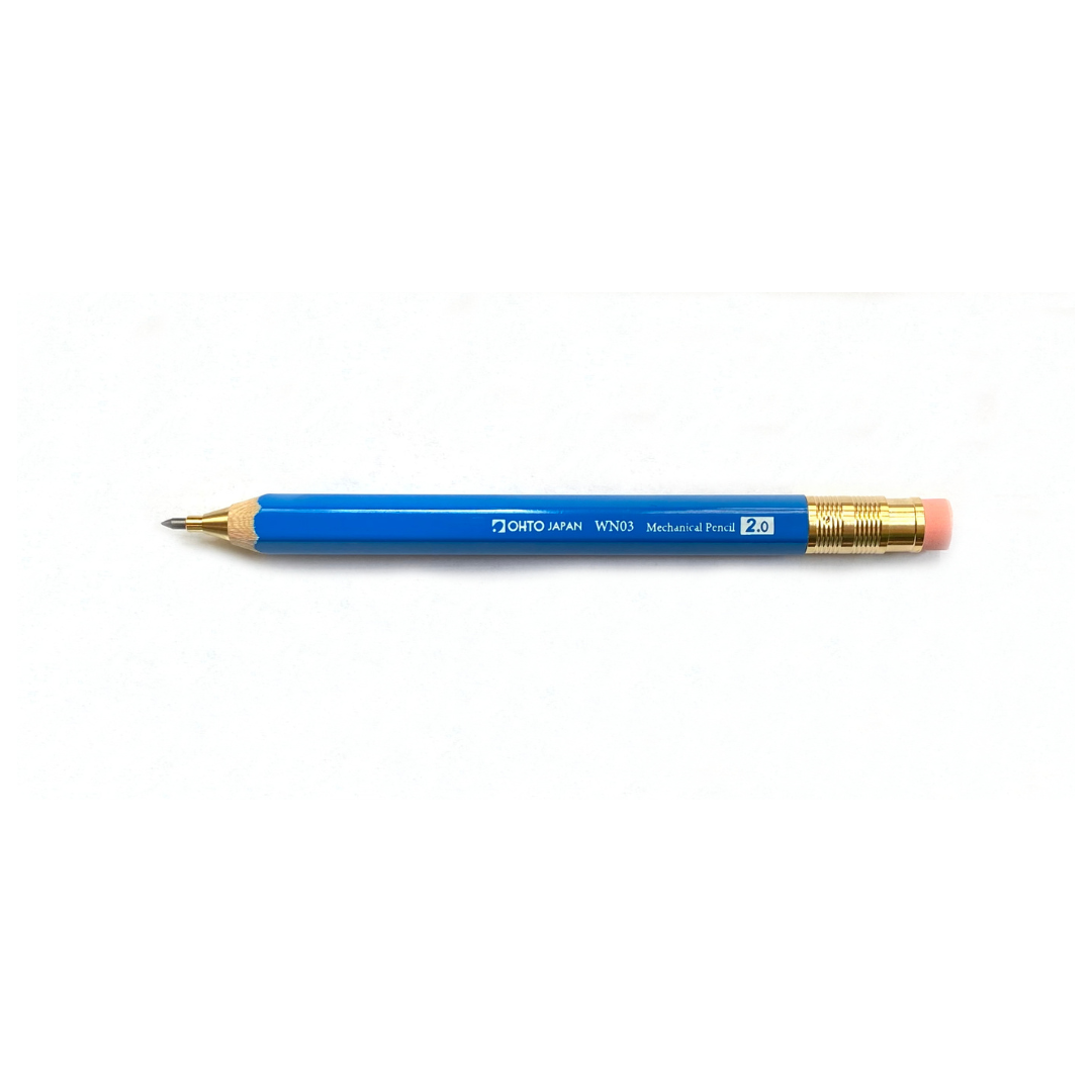 Druckbleistift Zedernholz 2-mm Mine | blau | OHTO | Made in Japan