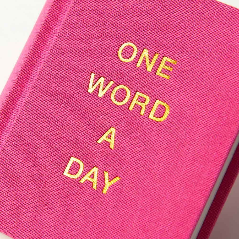 Notizbuch | "One Word a Day" | Pink Metallic Special Edition