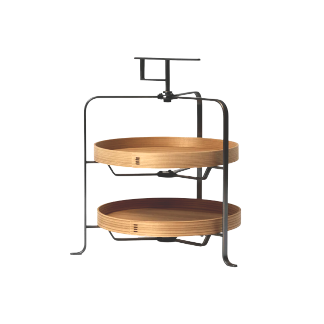 SIMPLICITY Japanisches Etagere mit zwei Tabletts Handmade in Japan