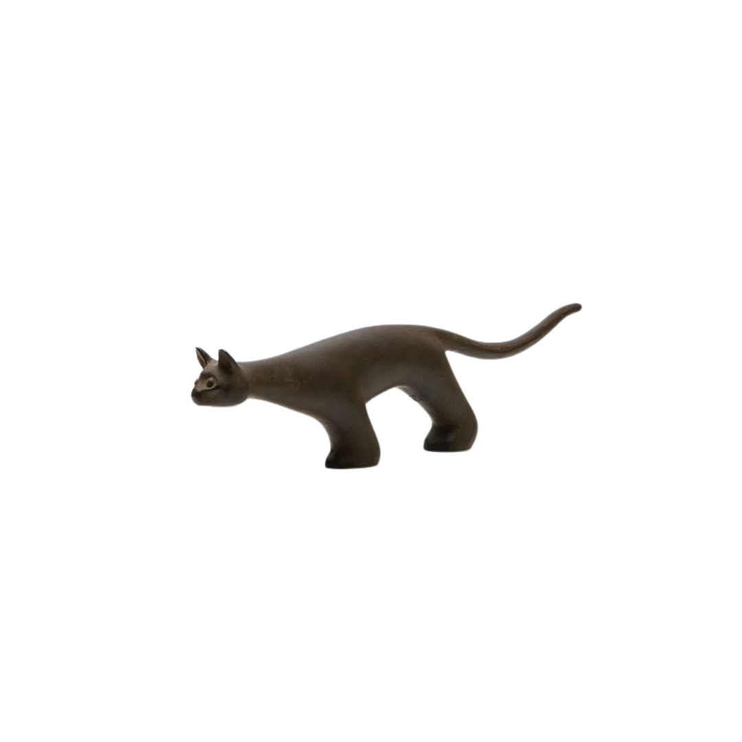 Chami Bronzeskulptur small | Handgegossene Katze von Suzuki Morihisa