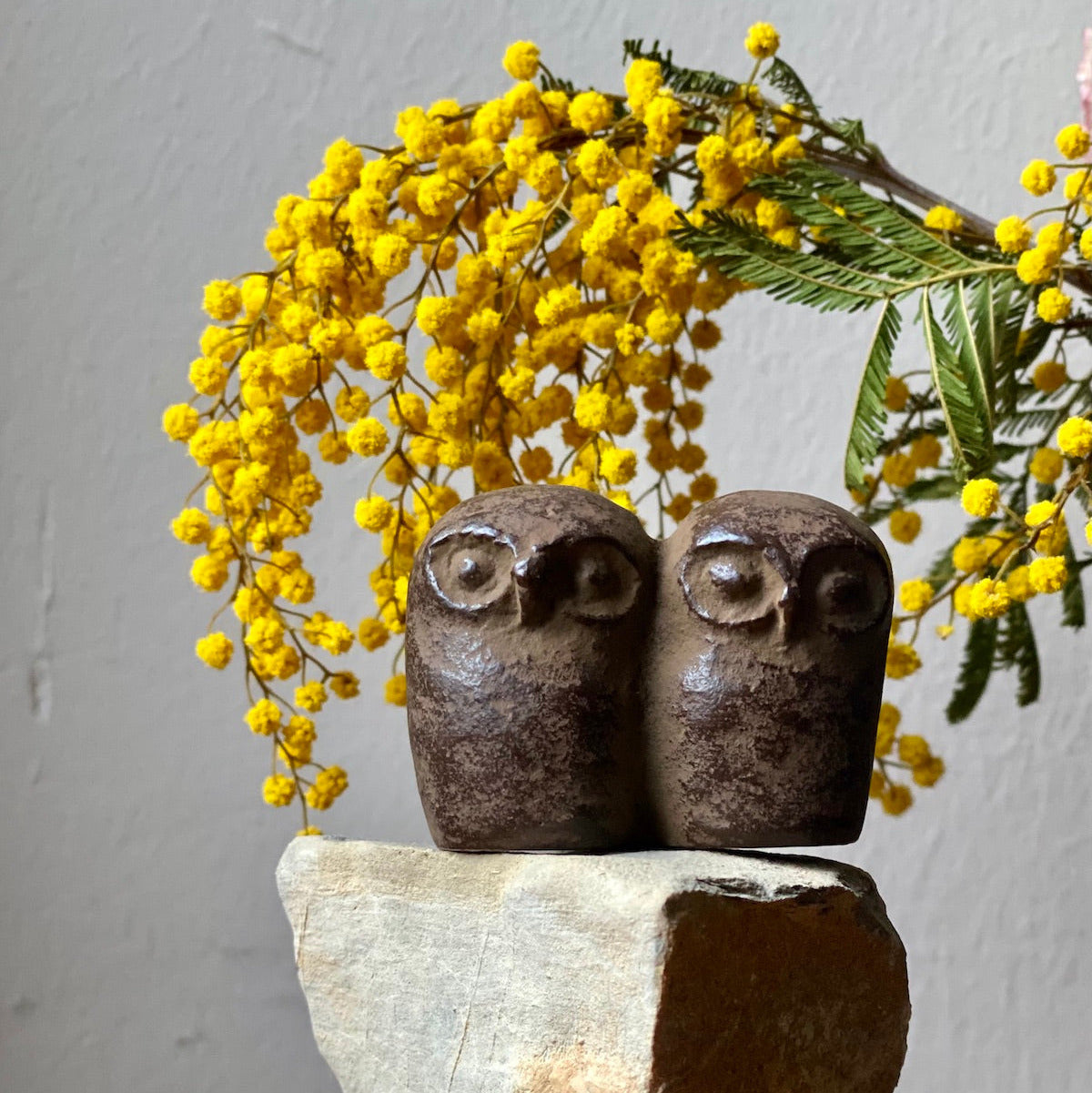 Eulenpaar Briefbeschwerer aus Eisen – Owl Paperweight (Pair)