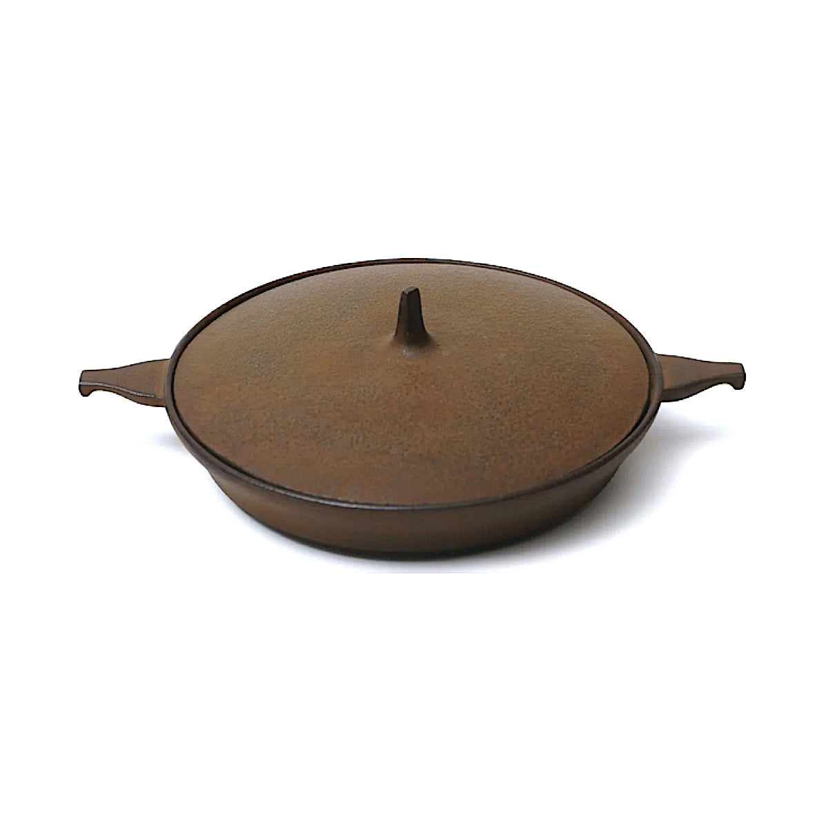 Kleine Gusseisenpfanne mit Deckel