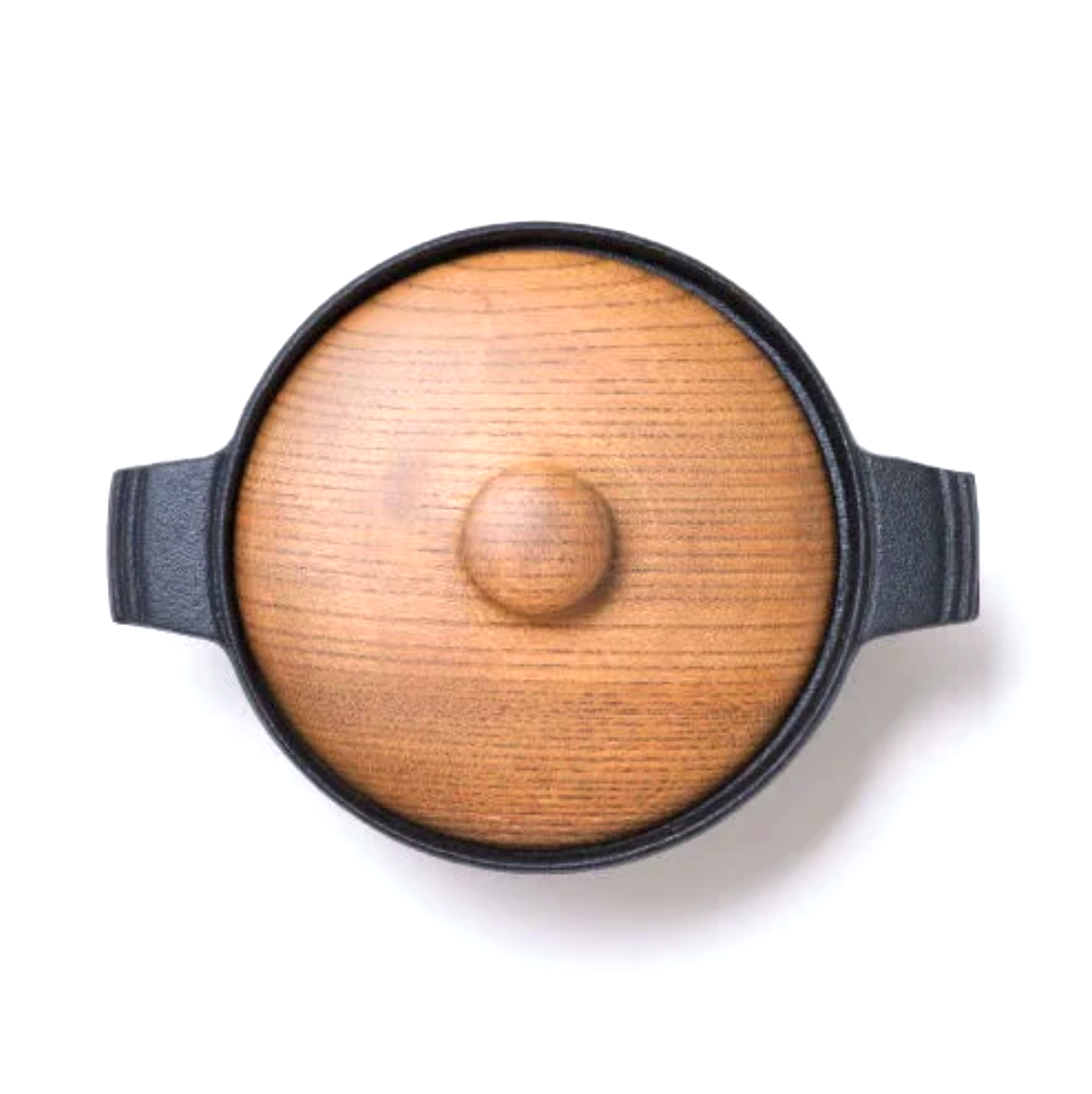 Eisengefäss mit Zelkova-Holzdeckel – für Feuer & Tisch | Made in Japan