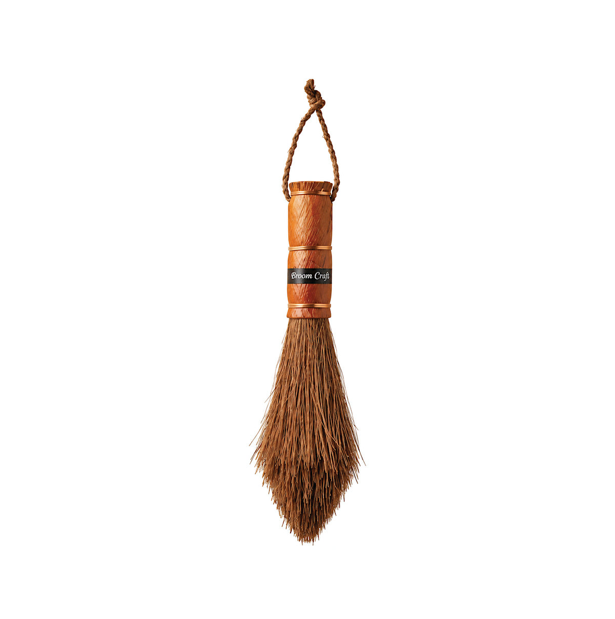 Japanischer Shida Tebouki Handbesen von Broom Craft aus natürlichen Farnfasern und Bambus, traditionell gefertigt in Japan.