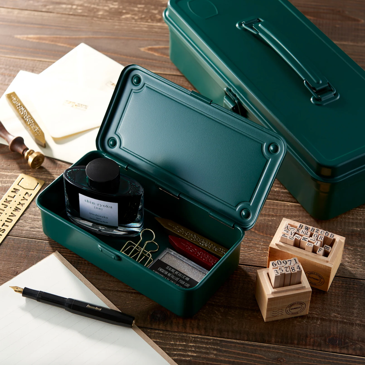 Toolbox Toyo T-190 | Stapelbar | Antique Green
