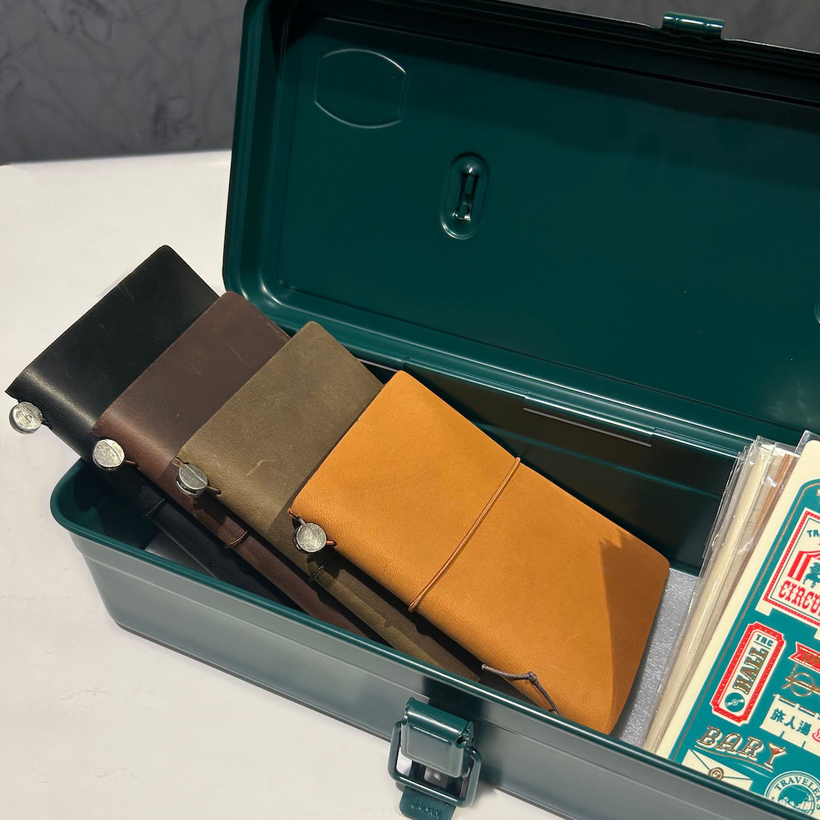 Universalkiste Toyo T-320 mit Flachdeckel | Antique Green | TOYO STEEL