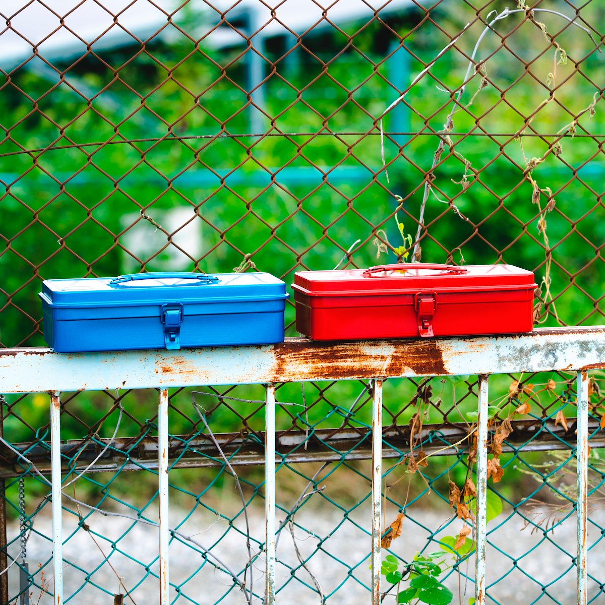 Toolbox Toyo T-320 mit Flachdeckel blau | TOYO STEEL | Made in Japan