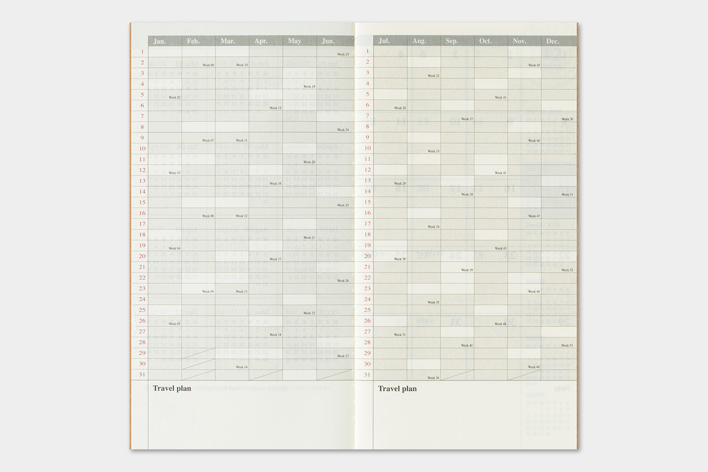 Agenda 2026 Monatsplaner Regular size | TRAVELER'S COMPANY | Made in Japan