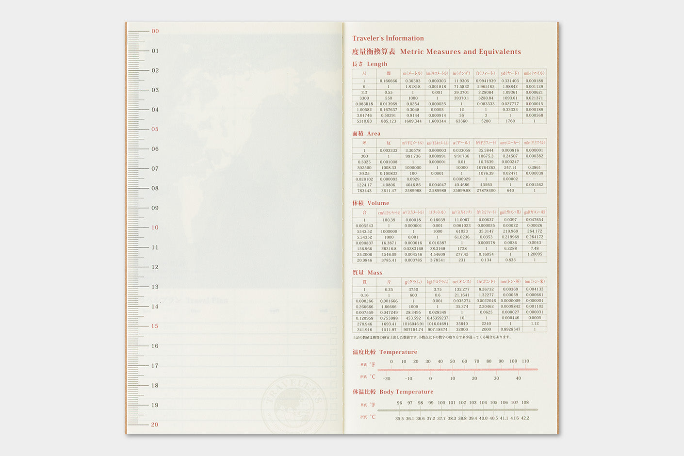 Agenda 2026 Monatsplaner Regular size | TRAVELER'S COMPANY | Made in Japan