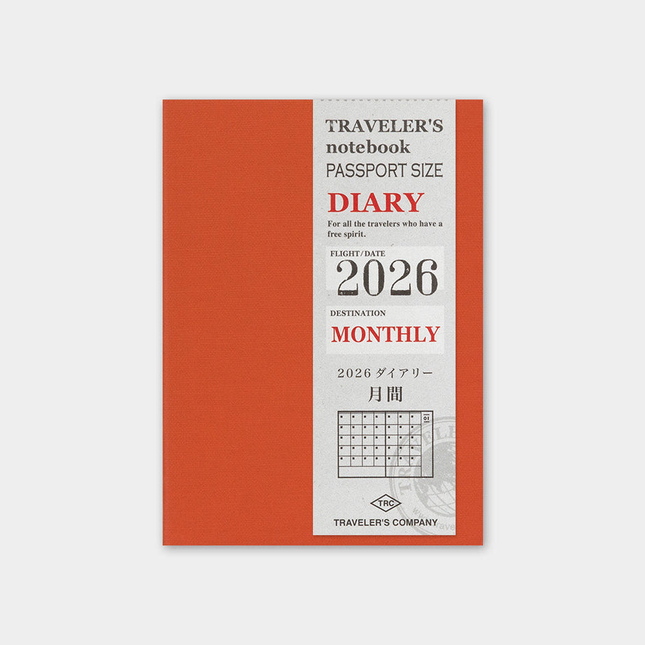 Agenda 2026 Monatsplaner Passport size | TRAVELER'S COMPANY | Made in Japan