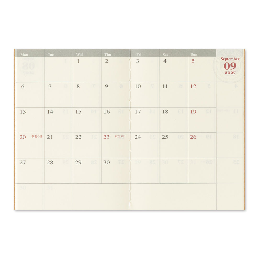 Agenda 2024 | Planificateur mensuel | Taille du passeport