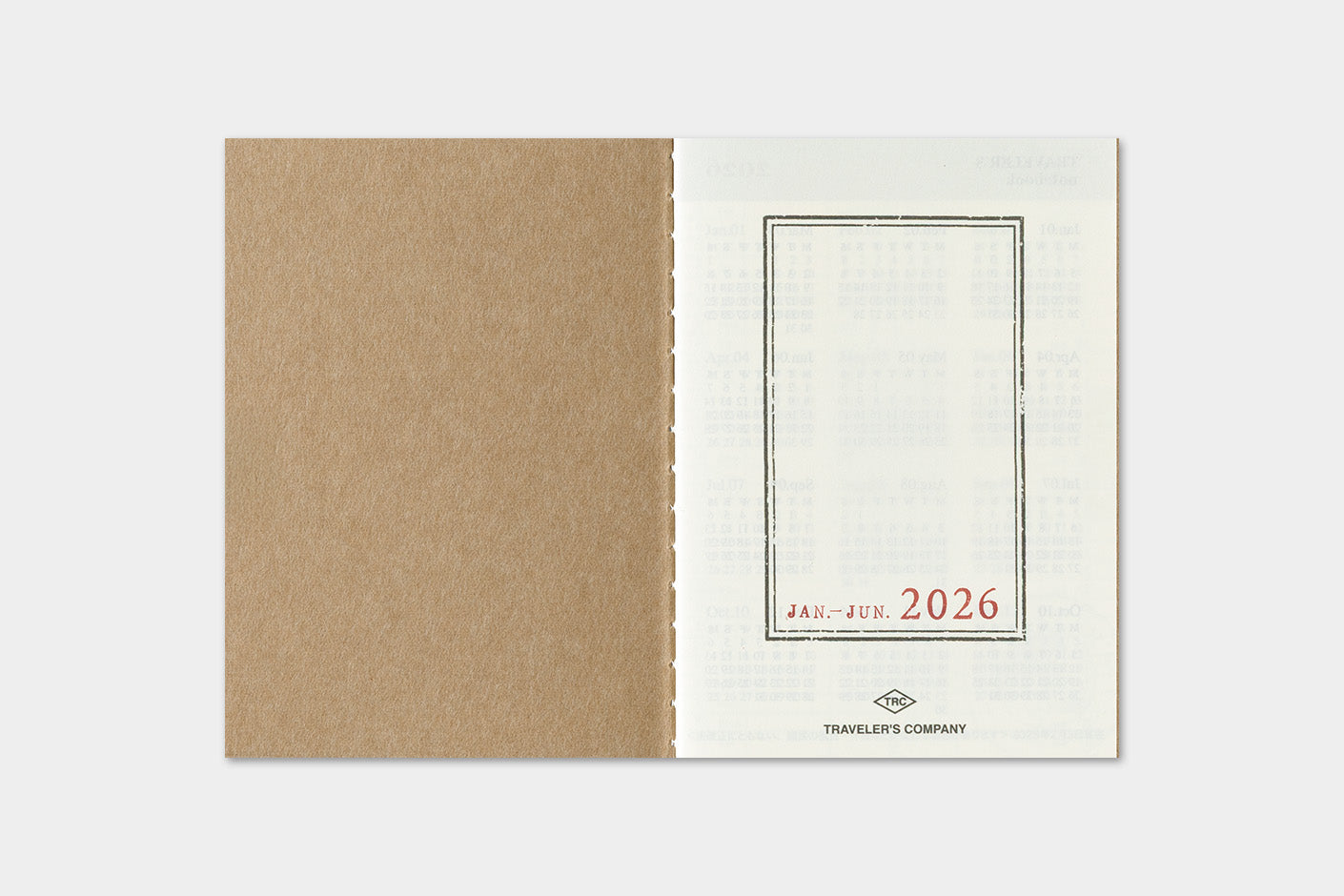 Travelers Company Agenda passport size | weekly 2026 | made in Japan