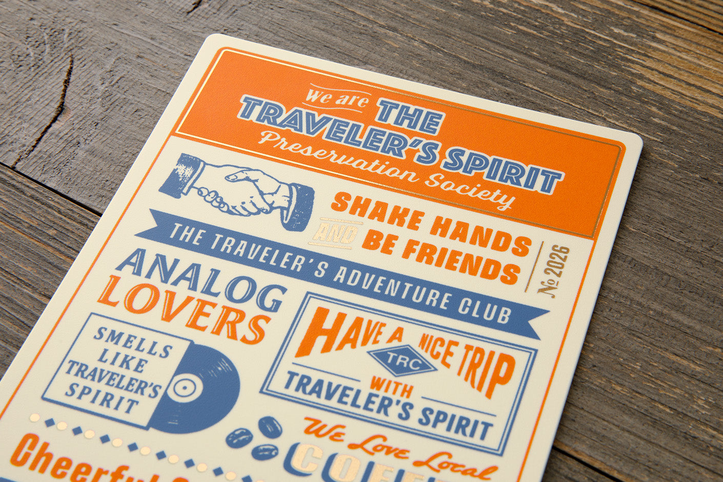 Schreibunterlage aus Kunststoff | Traveler's Notebook 2026 | Regular Size | Made in Japan