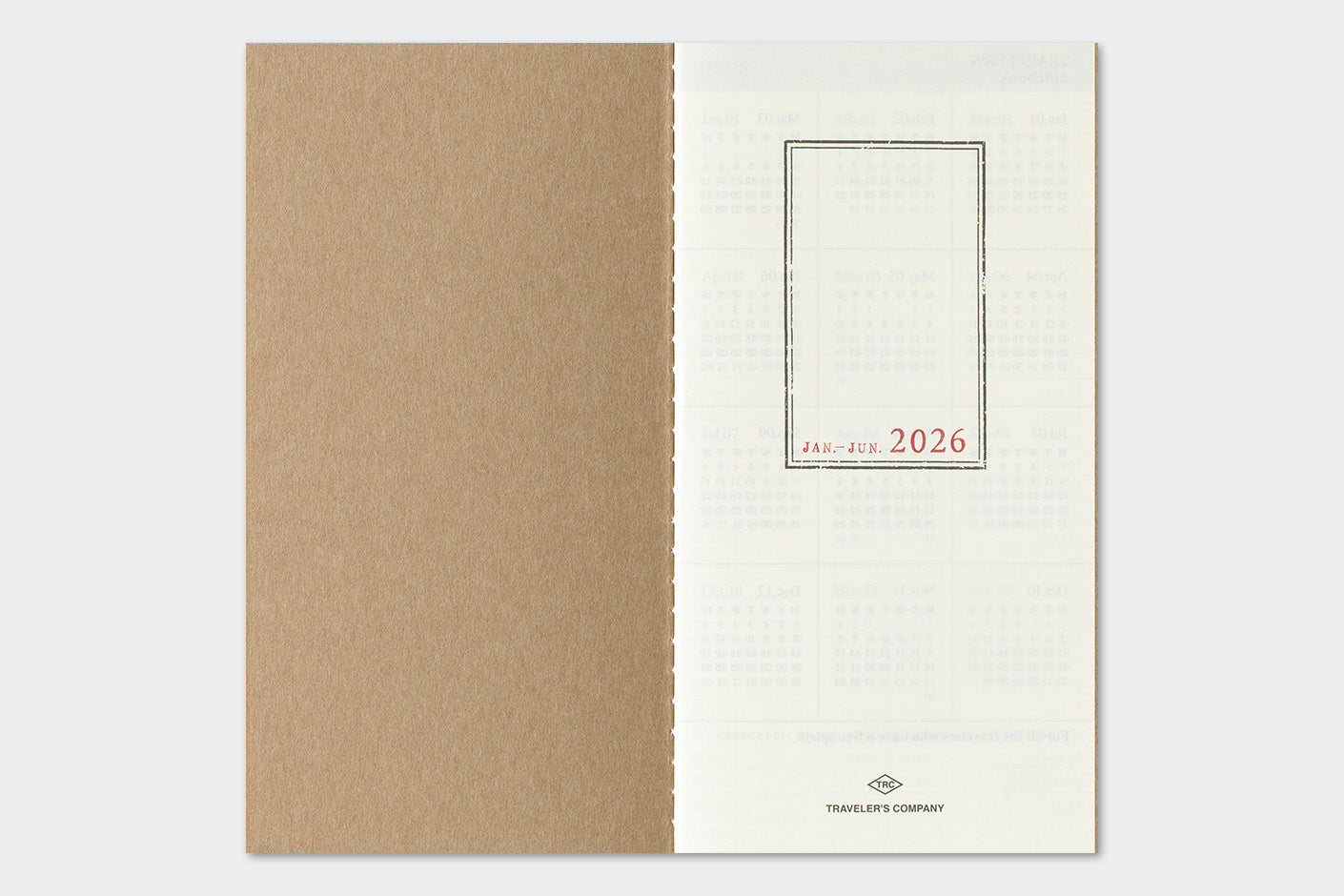 Agenda 2026 mit horizontalem Wochenplaner Regular size | TRAVELER'S COMPANY | Made in Japan