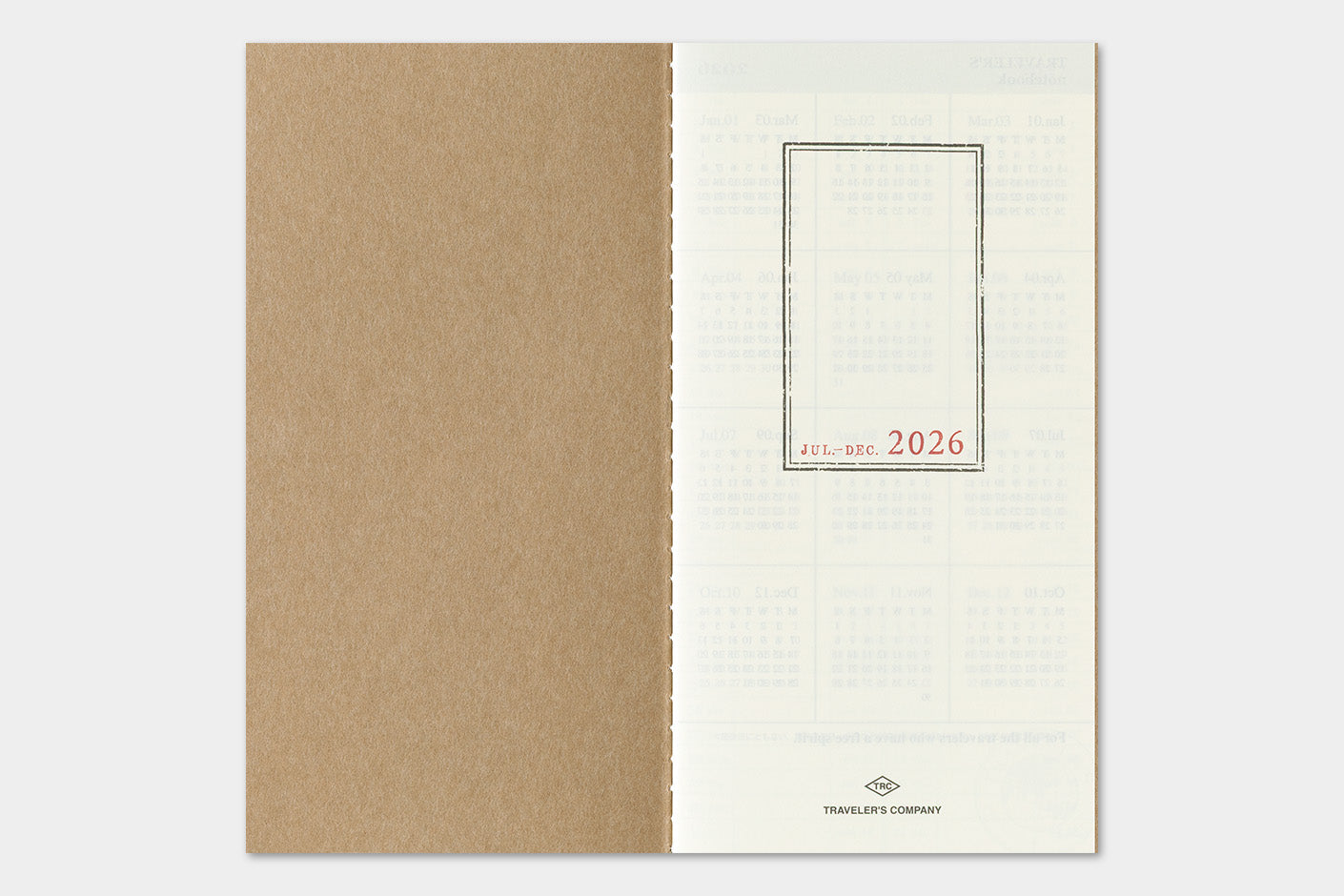 Agenda 2026 mit horizontalem Wochenplaner Regular size | TRAVELER'S COMPANY | Made in Japan