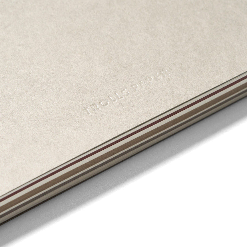 Notizbuch Caprice light grey | Trolls Paper | Handmade in Seoul Südkorea