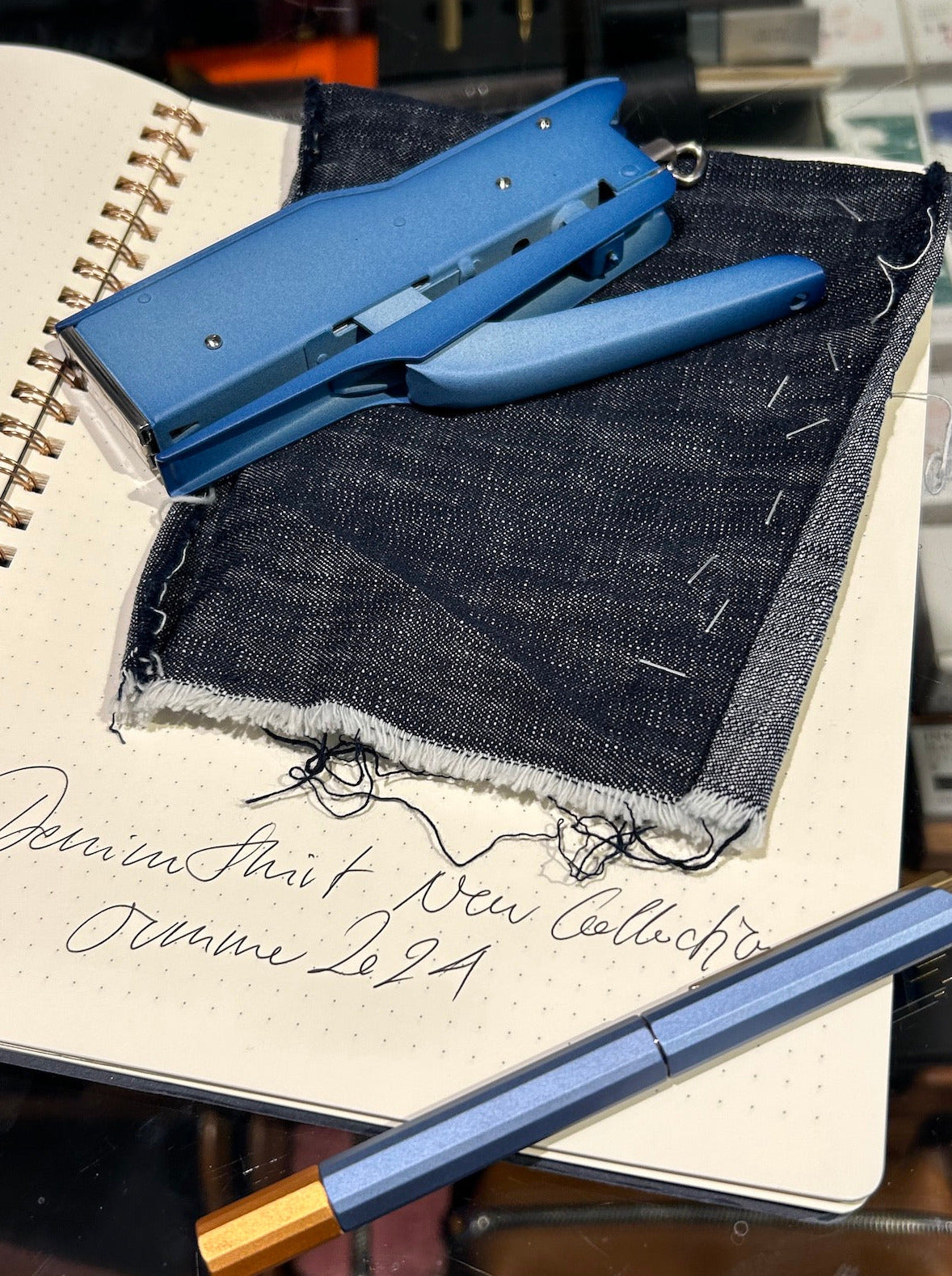 Zenith Handhefter 548/E Blue Jeans | Limited Edition | Made in Italy