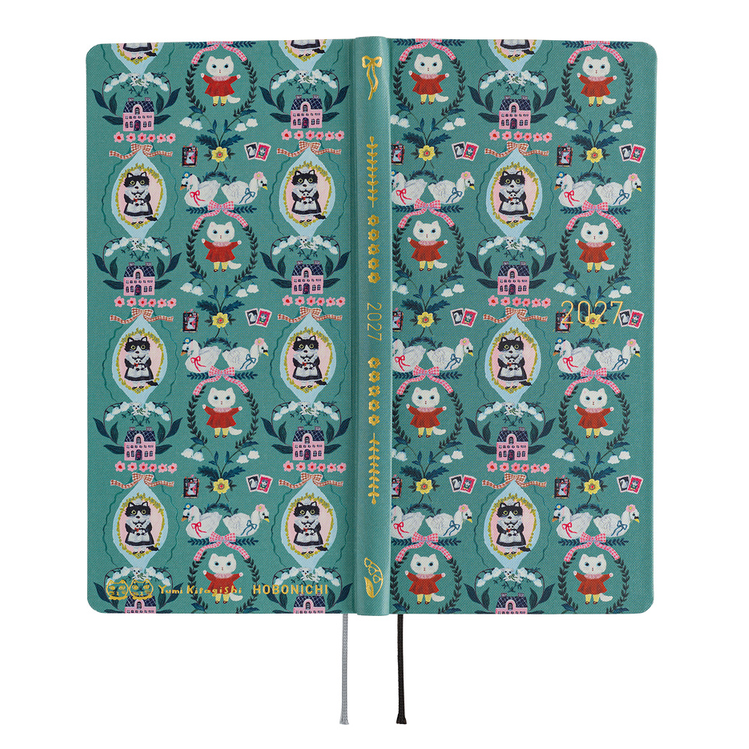 Weeks 2027 englisch – Yumi Kitagishi: White Cat Wallpaper | Hobonichi