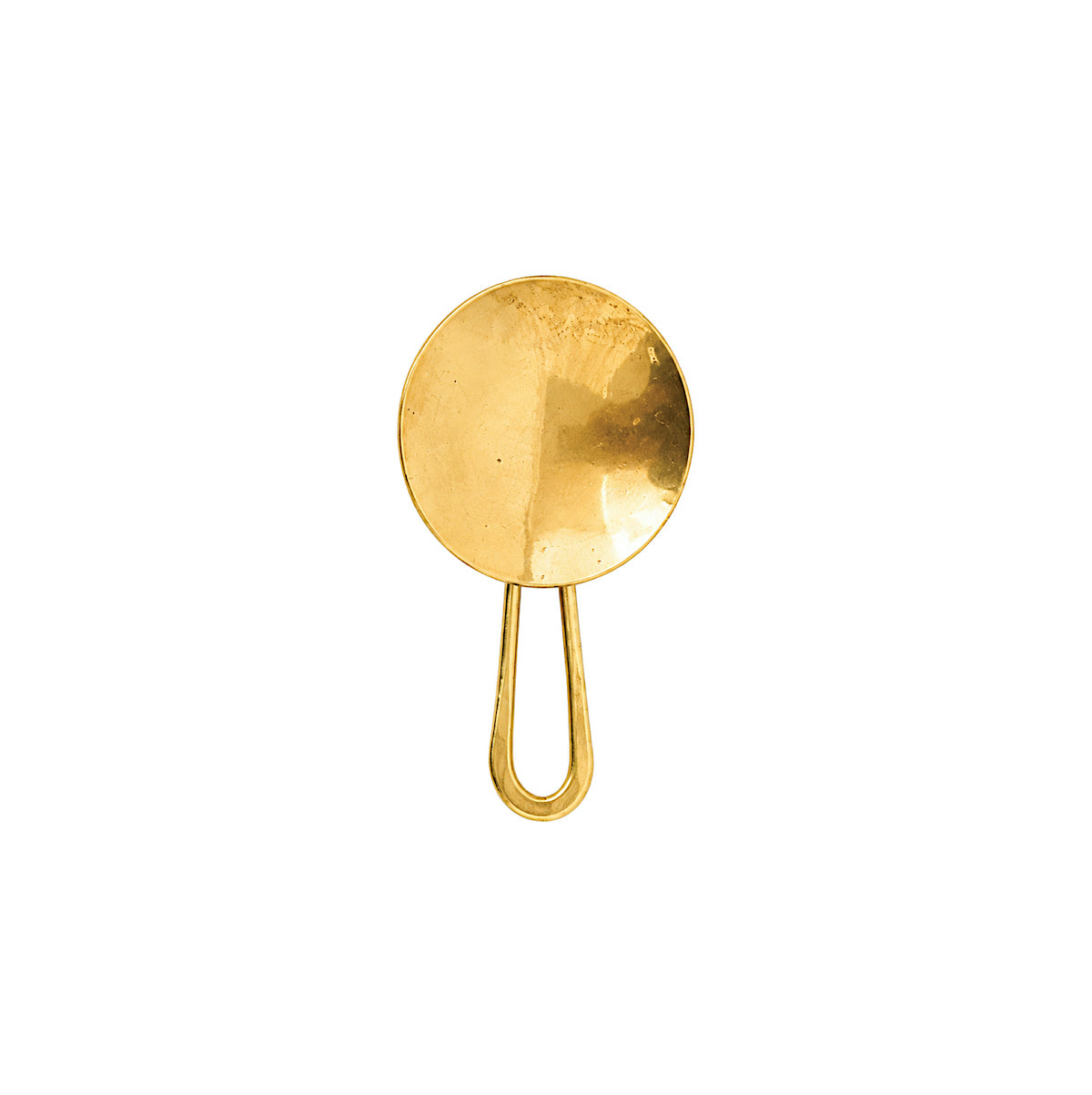 Handgefertigtes Teemass aus massivem Messing von Lue Brass, Modell #005, mit individueller Oberfläche, hergestellt in Japan