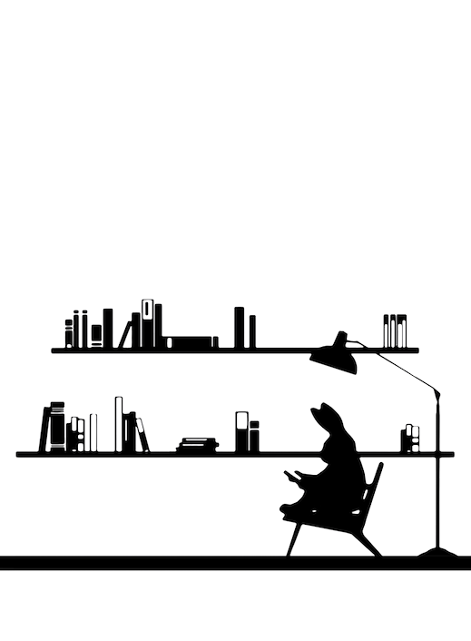 HAM, PRINT, Reading Rabbit, Gift idea, handmade in England, Jo Ham