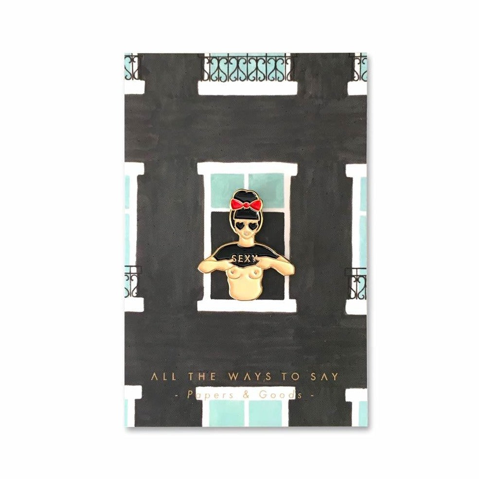 ALLTHEWAYSTOSAY, HEY SEXY, Pin, Emaille Retro Pins, Geschenk, Gifts