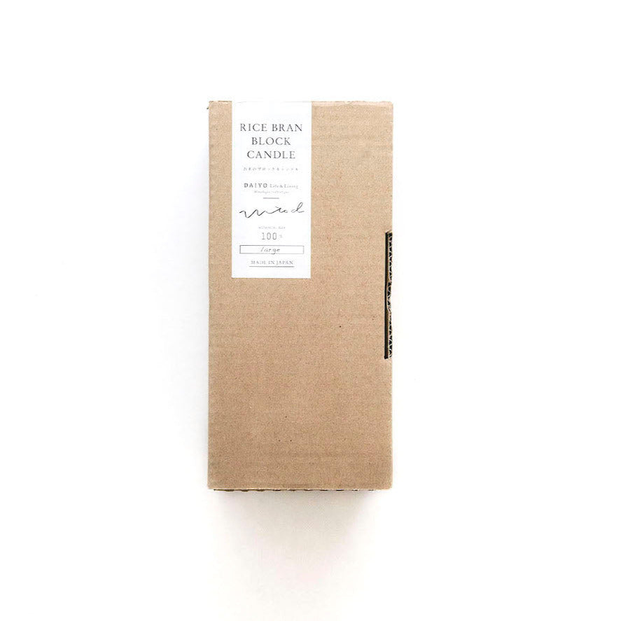 Kerzen | Blockkerze aus Reiskleiewachs medium | DAIYO | Made in Japan