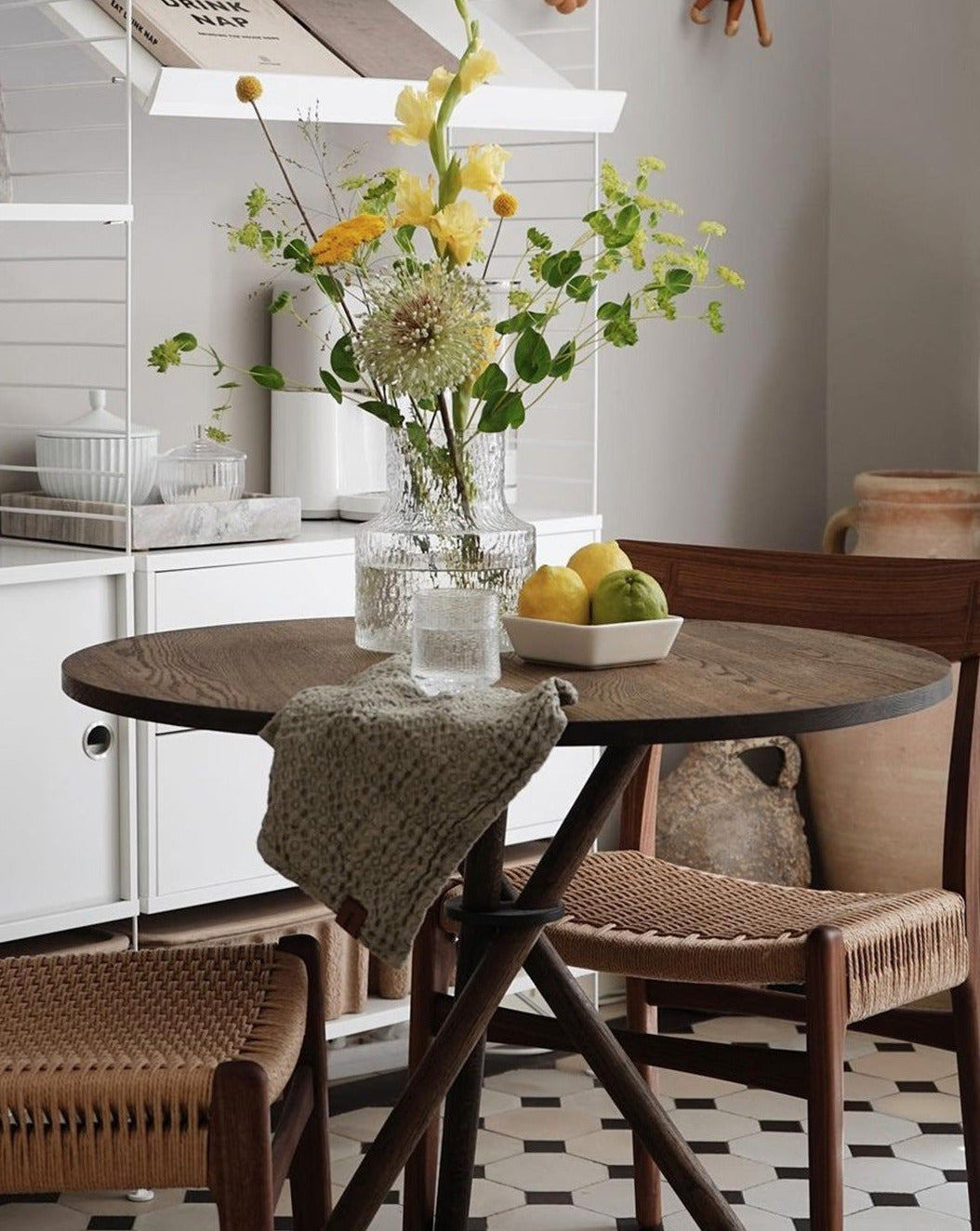 Table de cuisine Aldric 80 | Assiette en bois