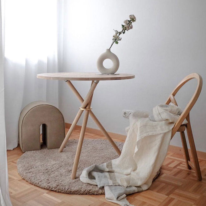 Table de cuisine Aldric 80 | Assiette en bois