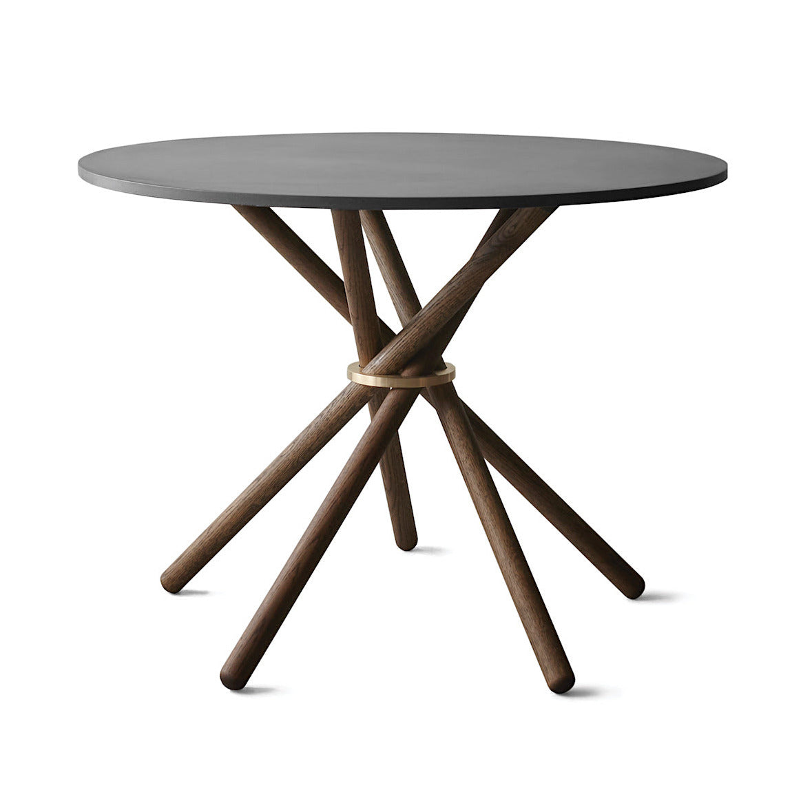 EBERHART FURNITURE - Esstisch Hector Ø 105cm Eiche dunkel- Betonplatte dunkel | Handmade in Dänemark