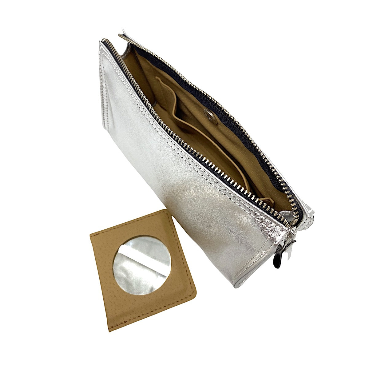 F.HAMMANN Kosmetiktasche aus pflanzlich gegerbtem Kalbsleder Handmade