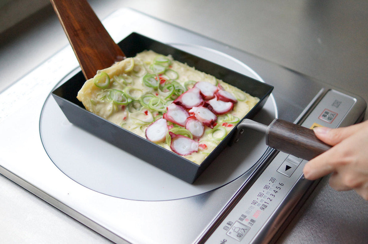 FD STYLE - Rostfreie Bratpfanne Oxynit mit Bambusgriff | Tamagoyaki