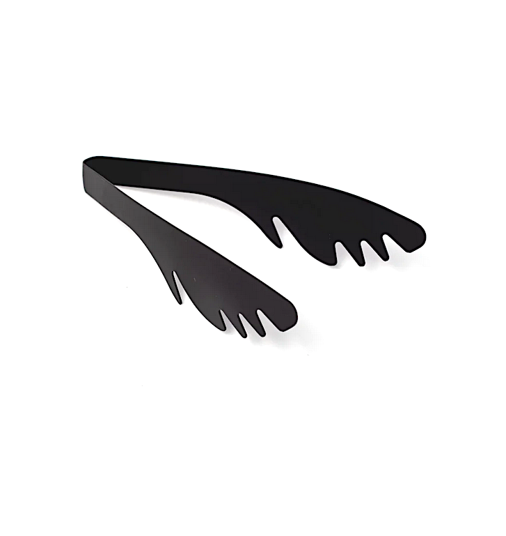 FD STYLE - Servierzange gezahnt aus Edelstahl mattschwarz | Japan