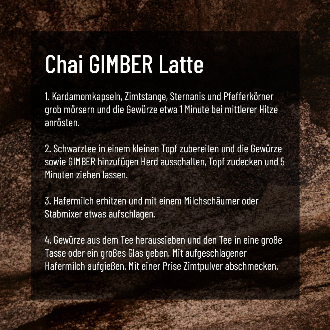 Gimber NO1 500ml Getränk aus biologischem und hochwertigem Ingwer