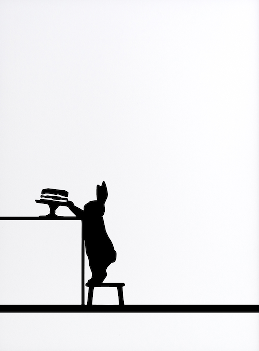 HAM PRINT Cake Loving Rabbit Gift Geschenk handmade in England Jo Ham